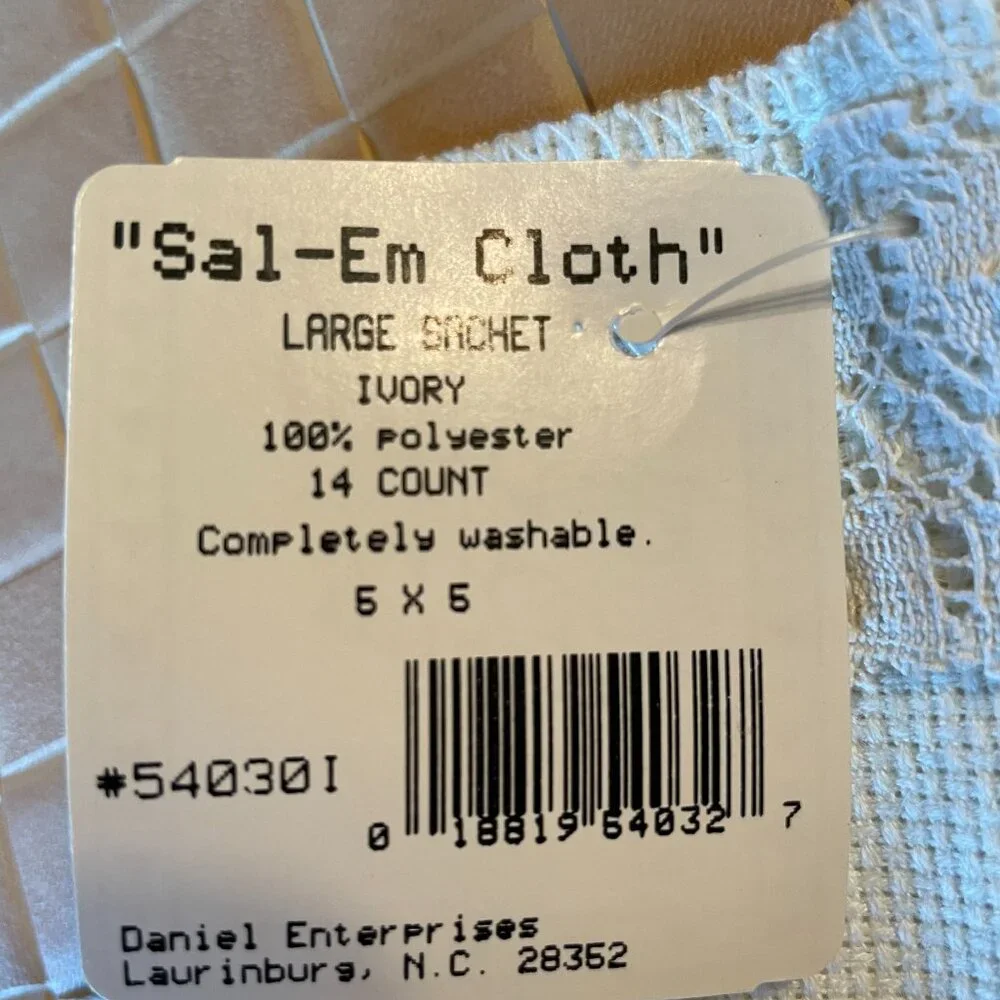 Crafter's Pride Sal-Em Cloth Large Sachet Ivory New
